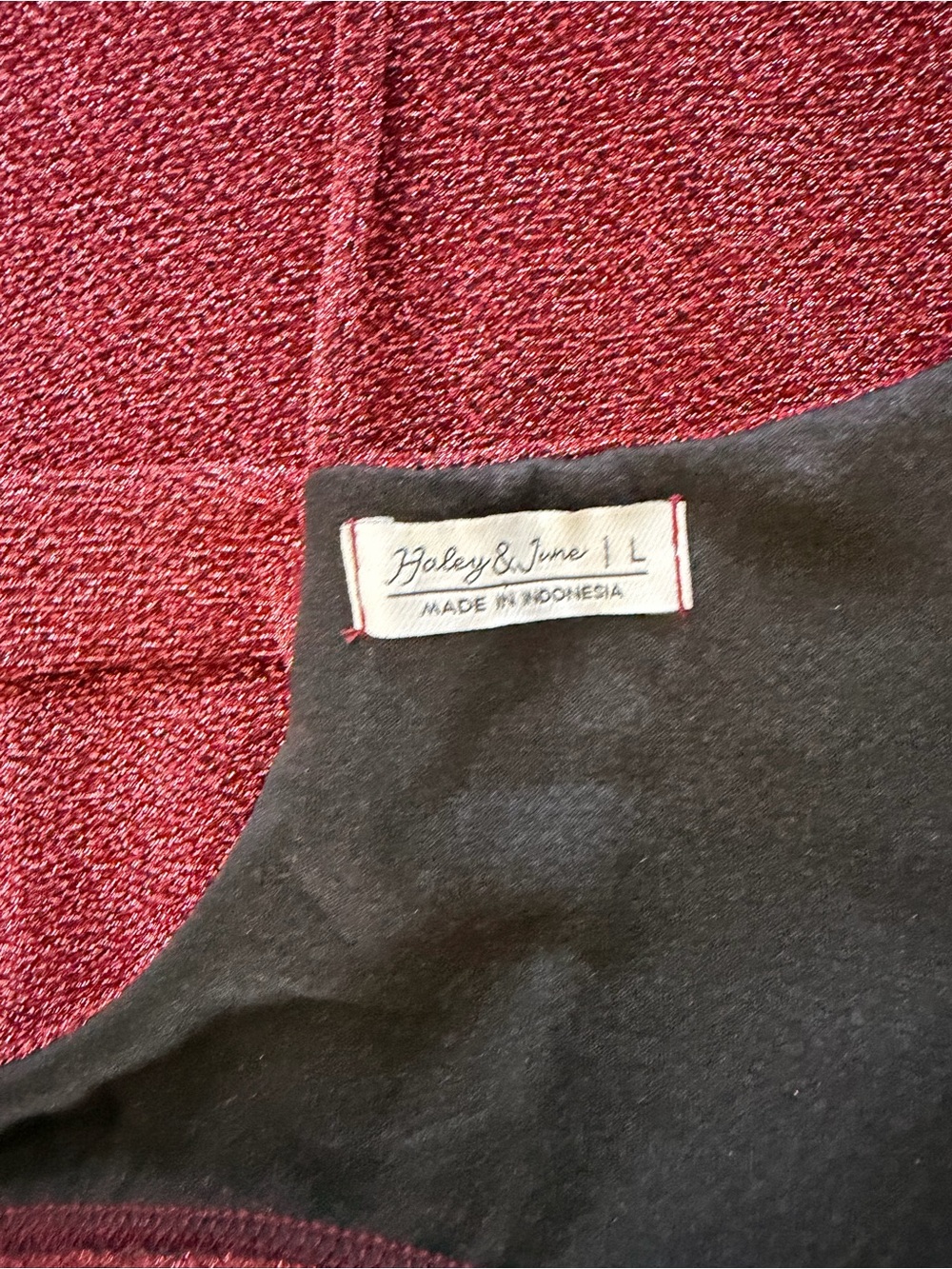 Haley & June Berry Metallic Cowl Neck Midi Dress Shimmer Spaghetti Strap L - Picture 6 of 13